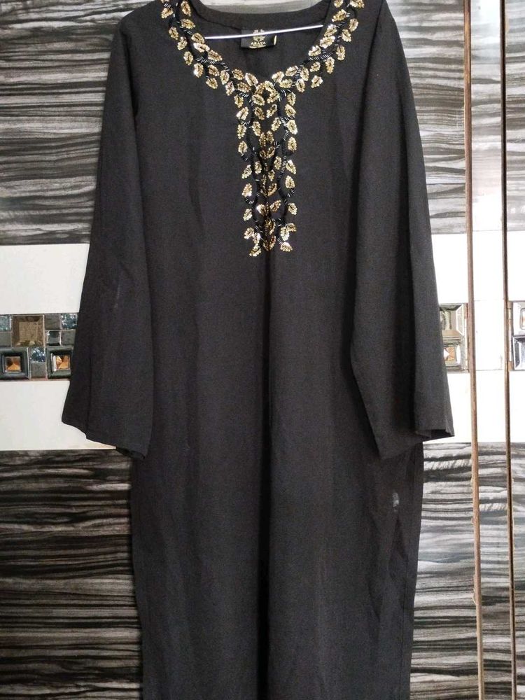 Elegant Black Embellished Kurta