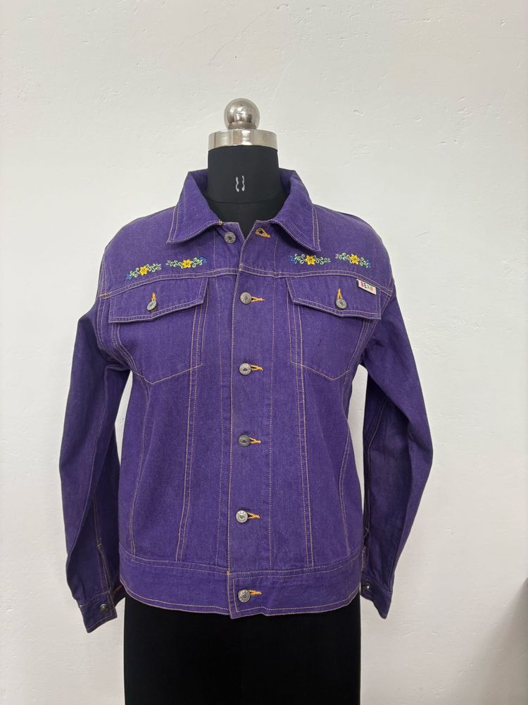 Vintage Purple Denim Jacket