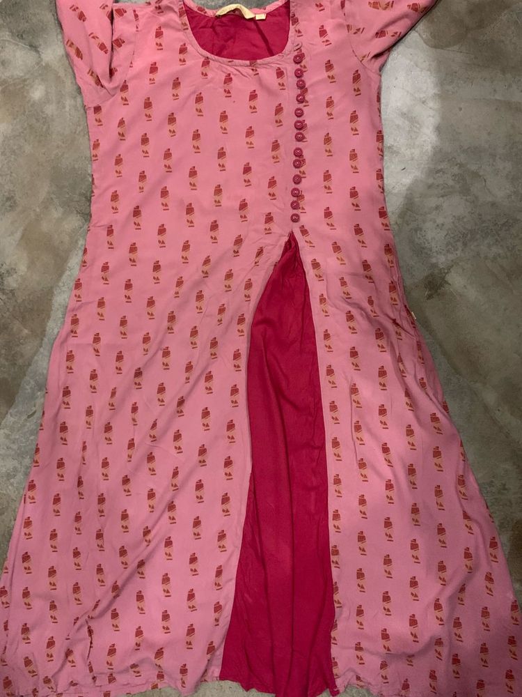 Pink Printed Kurta