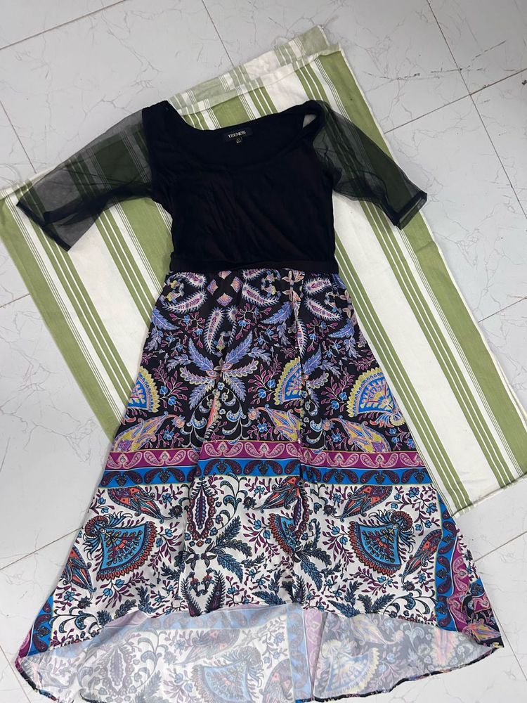 Express Paisley Hi-Lo Dress