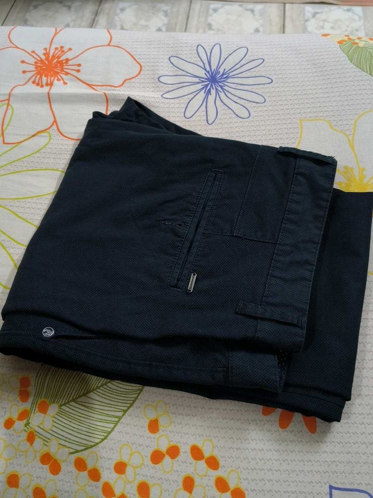 Navy Blue Casual Pants