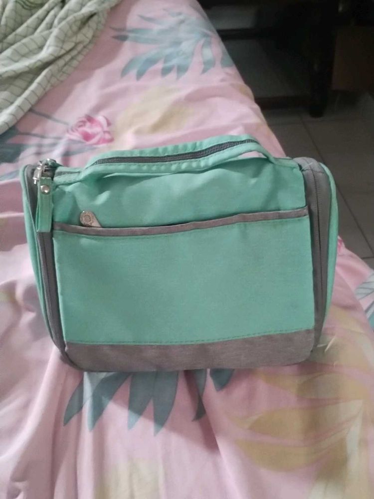 Sea Green Coloured Cute And Spacious Pouch