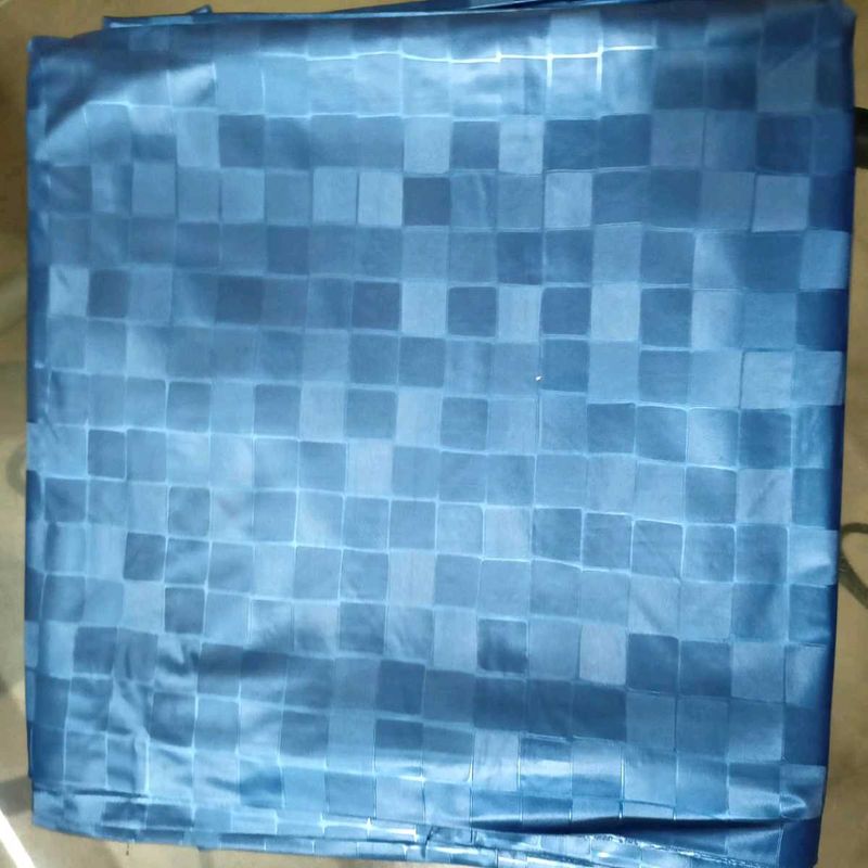 Blue Check Shower Curtain