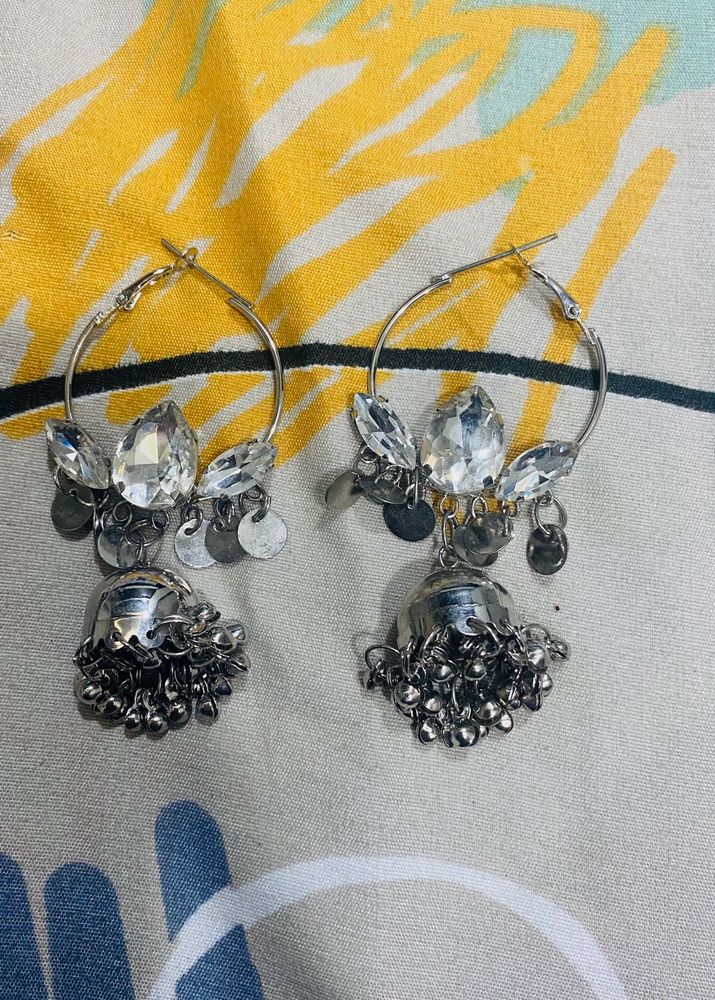 Sparkling Silver Earrings