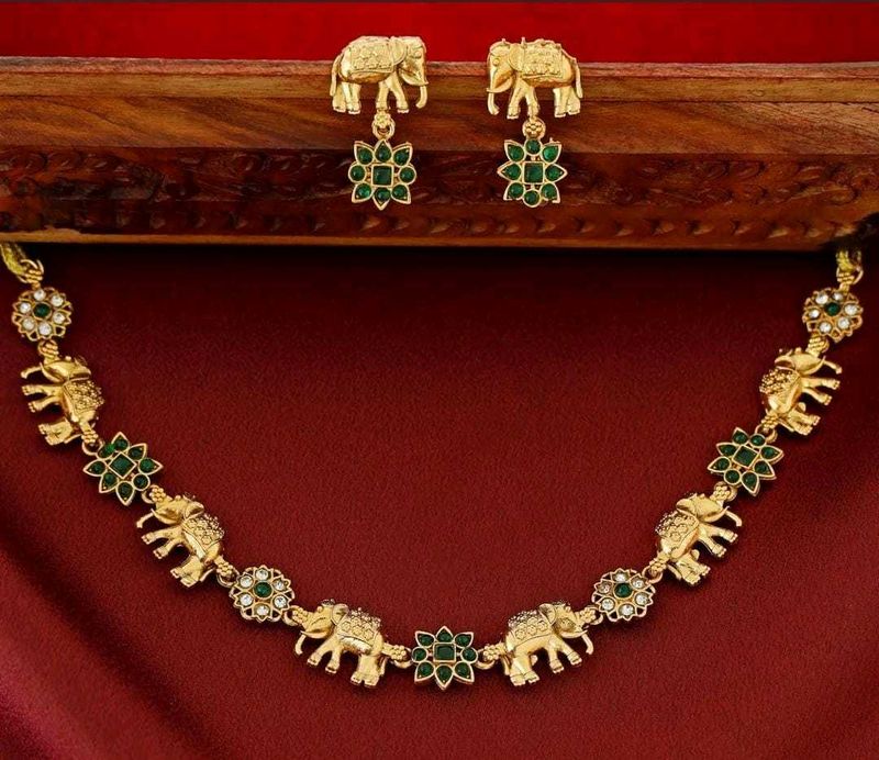 Elephant Motif Jewelry Set