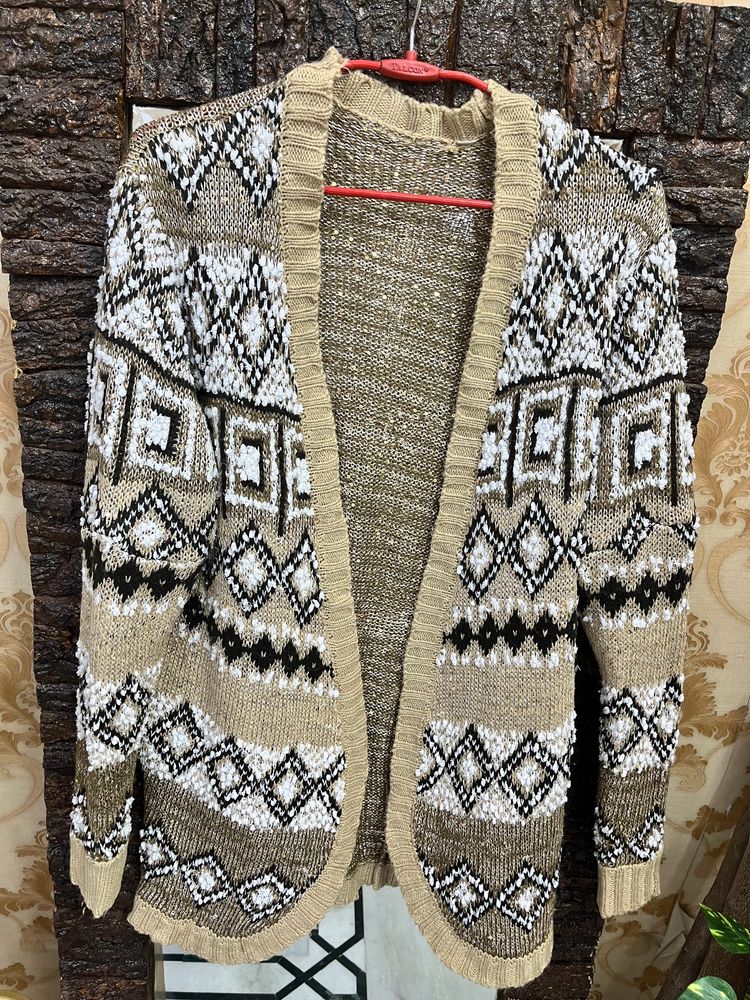 Golden Sequinned Shrug Sweater