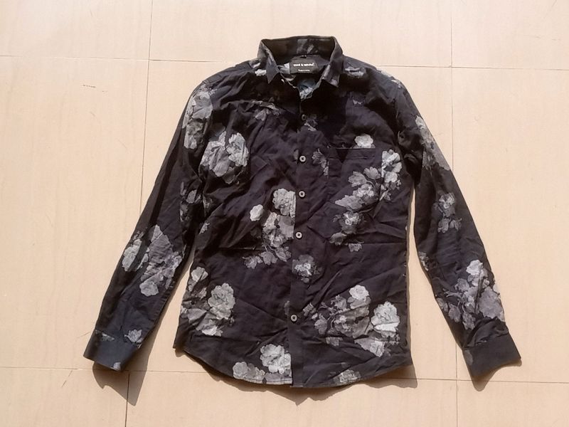 Floral Print Button Down Shirt