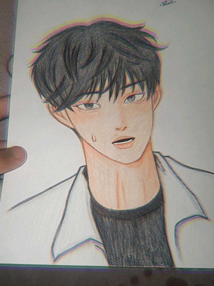 Handmade Drawing of A Frictional Character