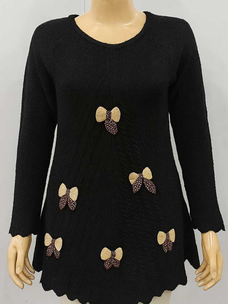 Charming Black Knit Sweater