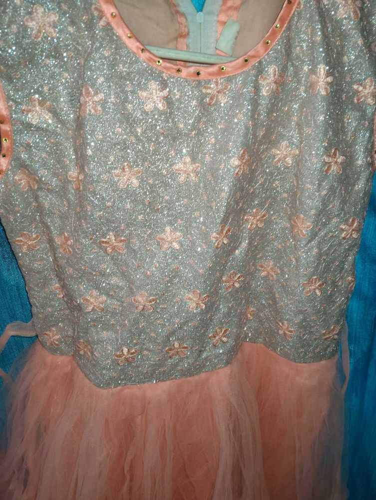Sparkly Peach Party Dress