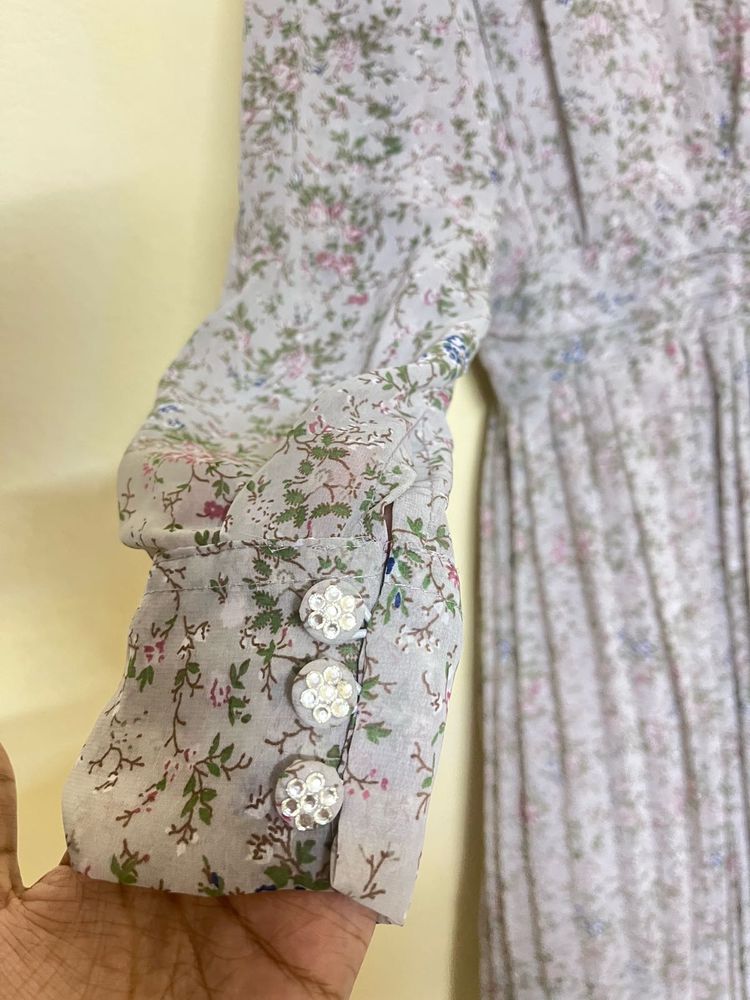 V- Neck Floral Print Dress