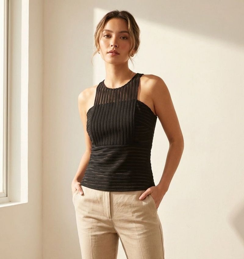 Chic Black Sleeveless Top