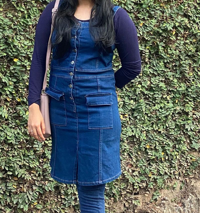 Denim Pinafore Dress
