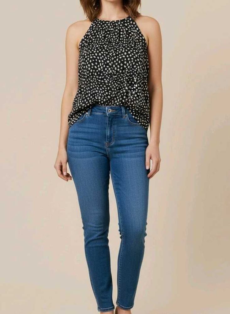 Chic Polka Dot Halter Neck Tank Top