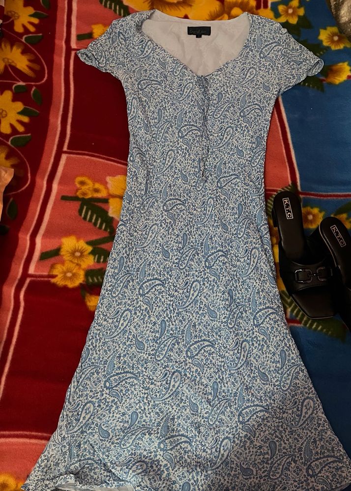 Blue Paisley Midi Sundress