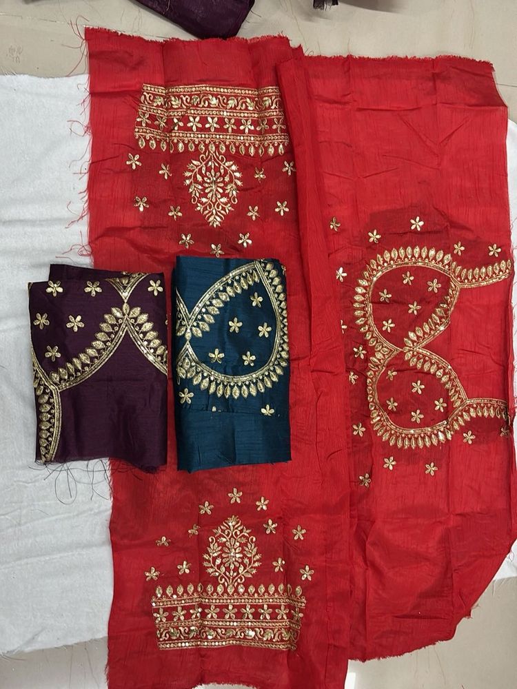 Embroidered Salwar Kameez Fabric