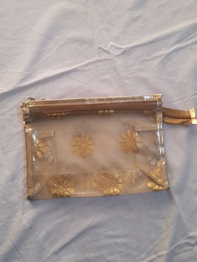 Plastic Golden Pouch