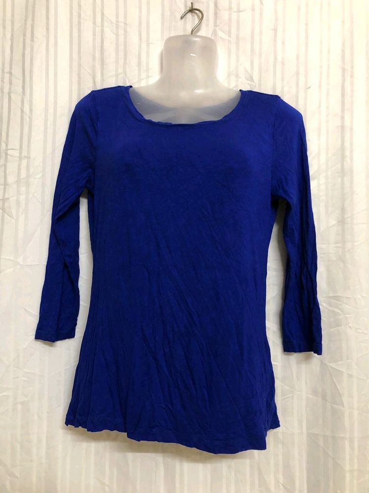 Cable &amp; Gauge Blue Long Sleeve T Shirt