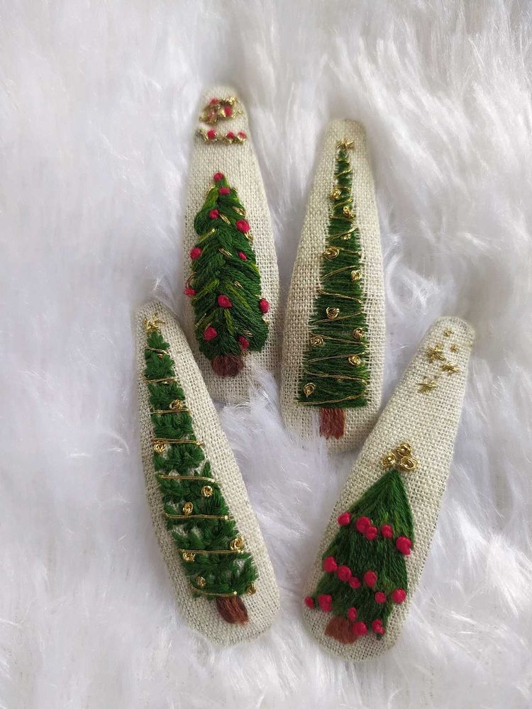 Christmas Tree Hair Clips