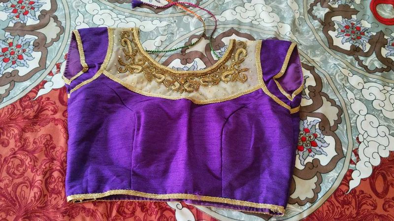Designer Purple Padded Blouse