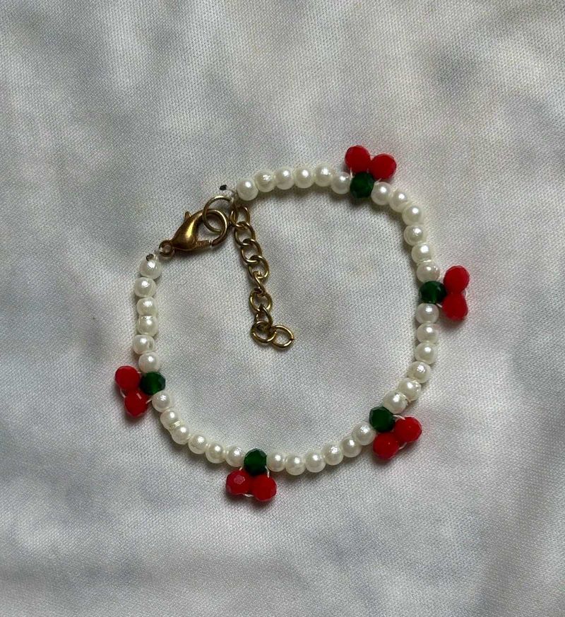Cute Cherry Bracelet with Adjustable Chain