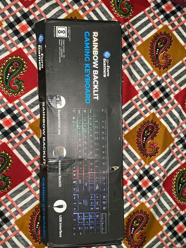 Gaming keyboard Euro Games Rainbow Backlit Keyboar