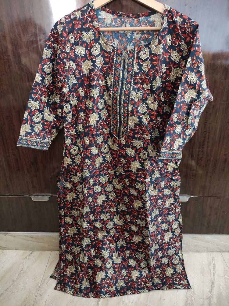 Floral Print Kurta
