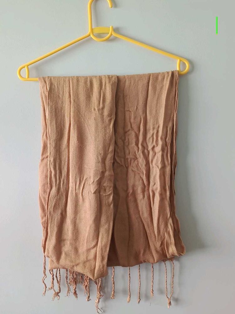 Brown Scarf with Tassels