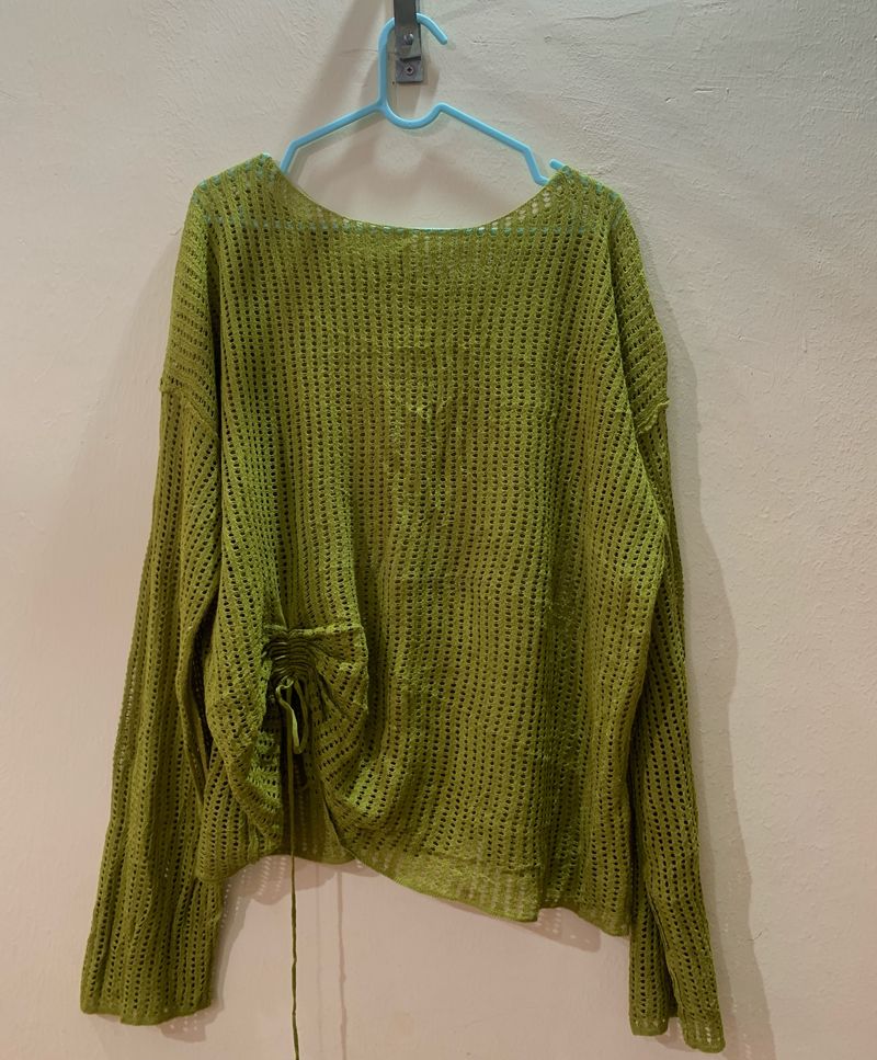 Loose Knitted Top With Holes !!