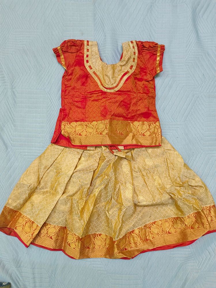 Orange Silk Gown