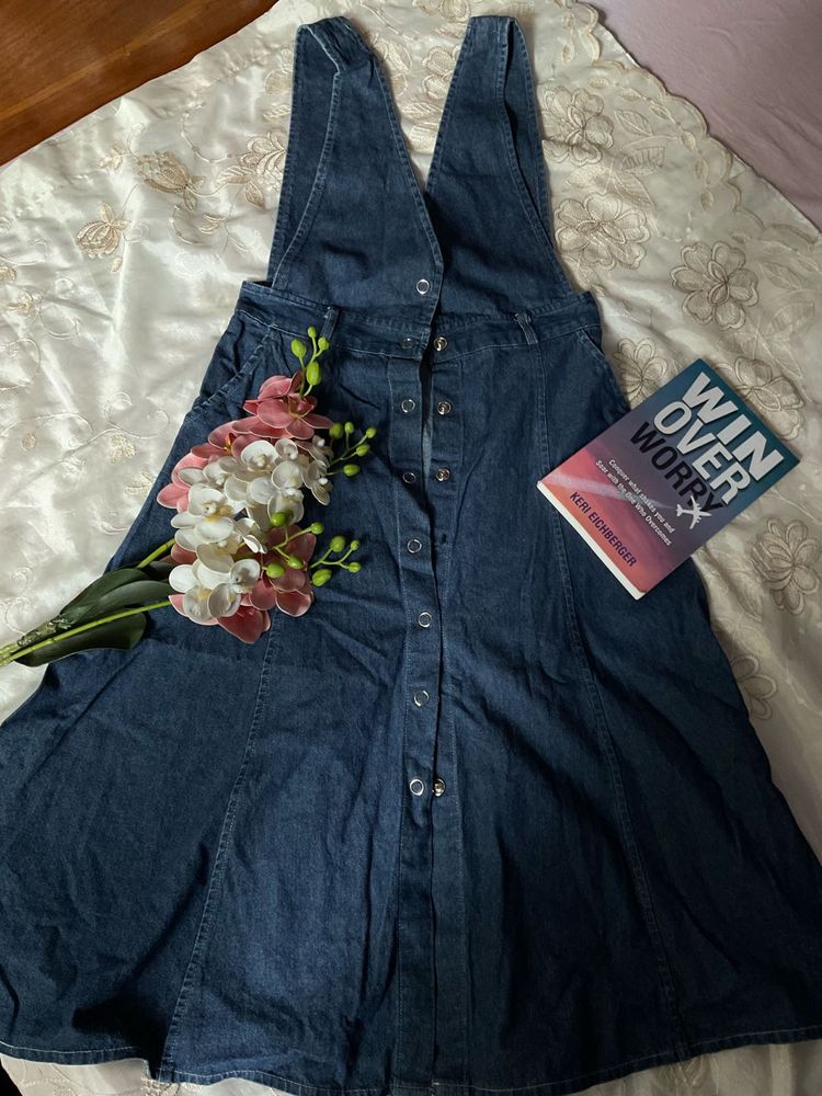 Denim Dungaree Dress