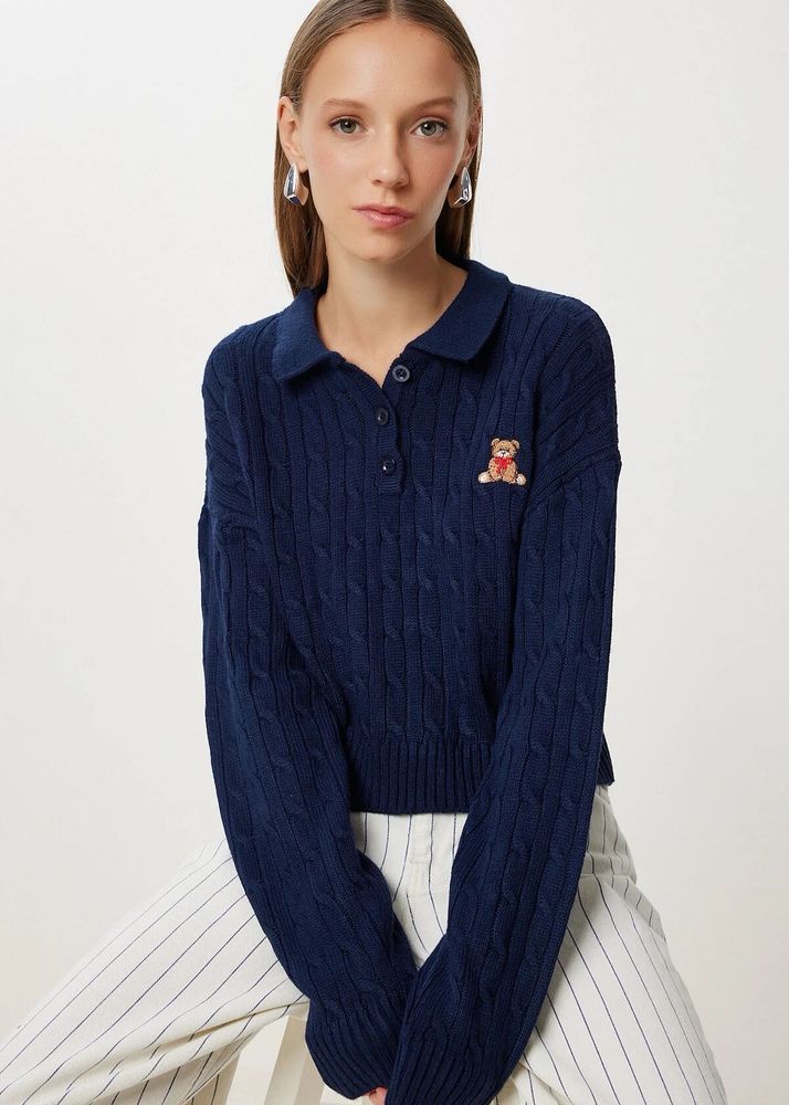 Bershka Bear Knit Top