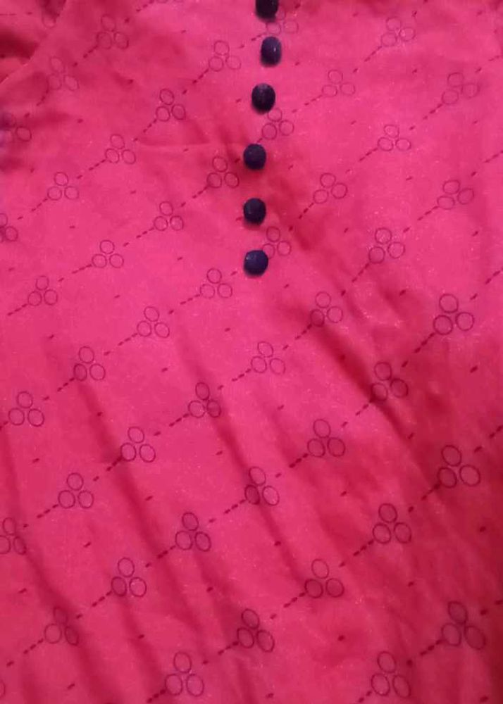 Red Printed Kurta