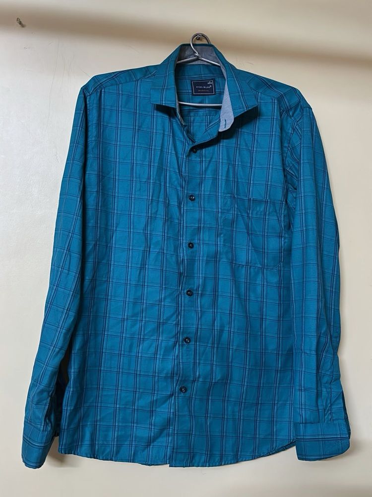 Checkered Blue Shirt