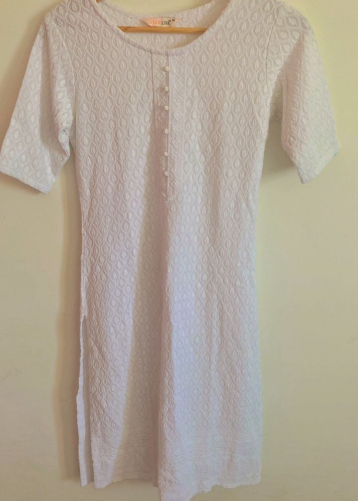 White Chikankari Kurta