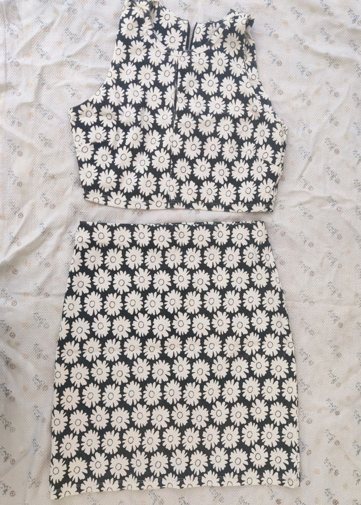 Balck and white floral dress