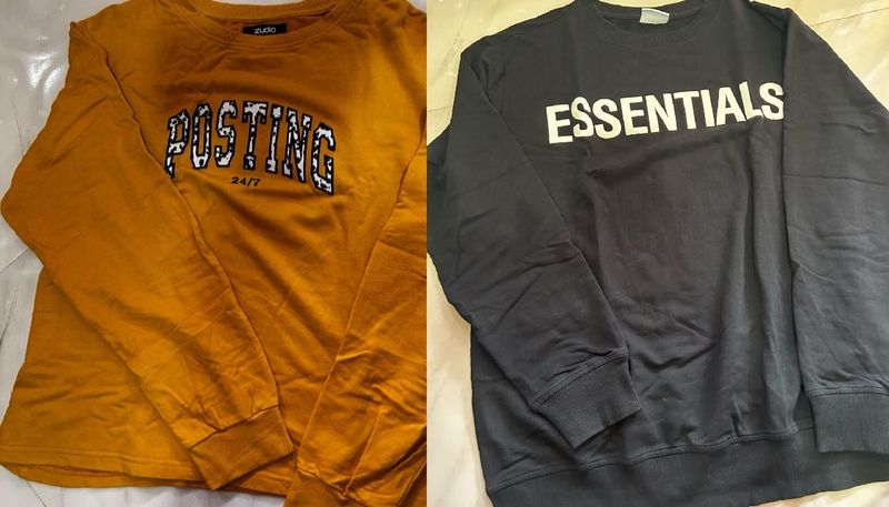 Zudio + Essentials Sweatshirt (Combo of 2)