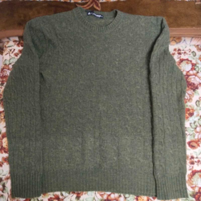 Green Cable Knit Sweater