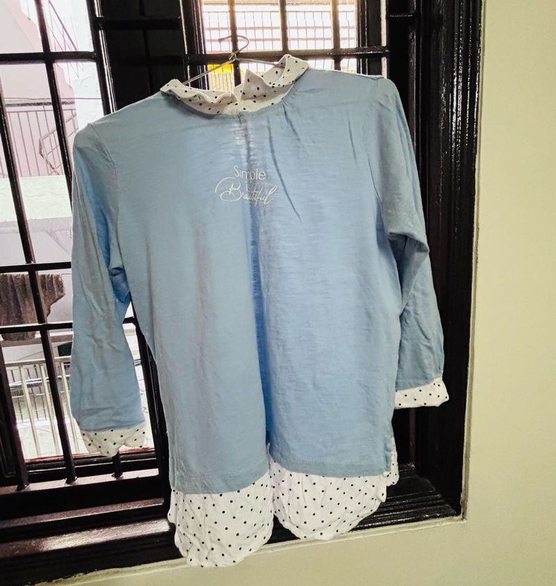 Cute Light Blue Top