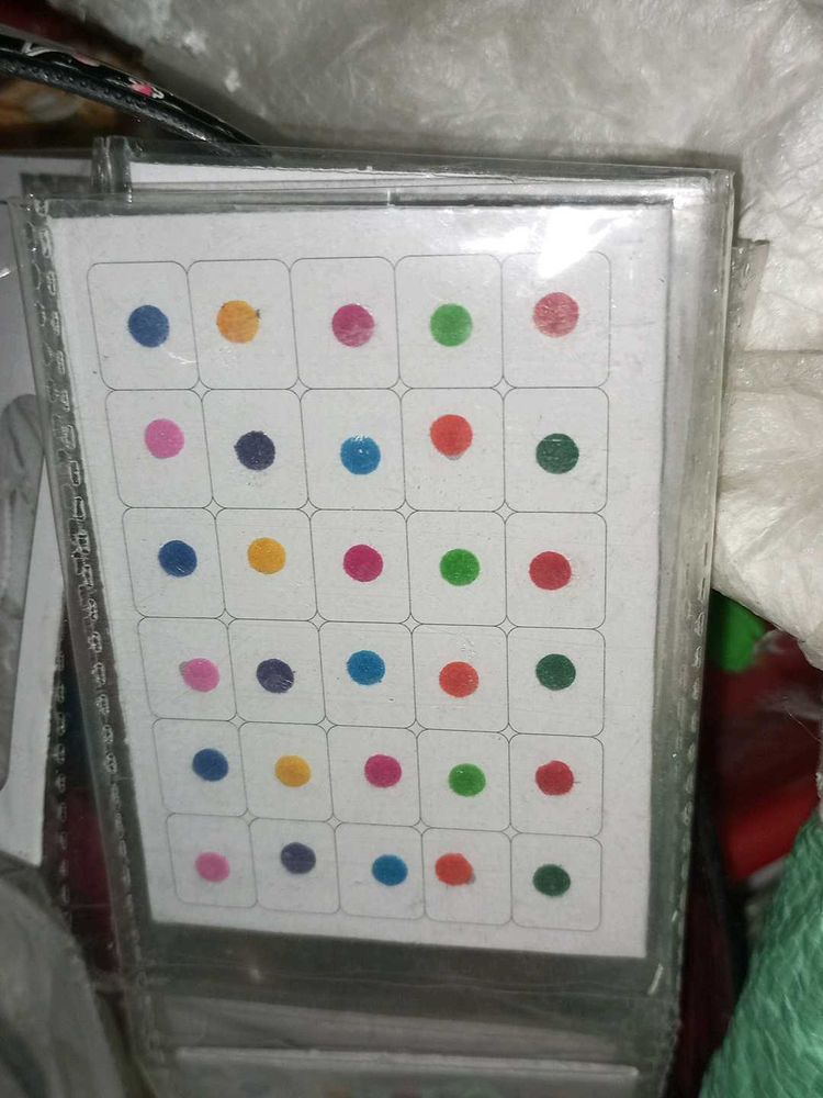 Pack Of 10 Multi-colored Bindi