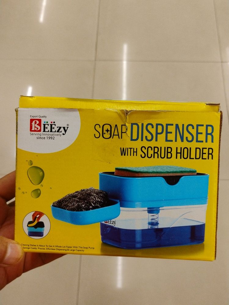 New Soap Dispenser With Scrub Holder 3 In 1