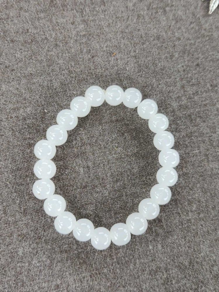 White Moonstone Glass Breed Bracelet For Boys/Girl