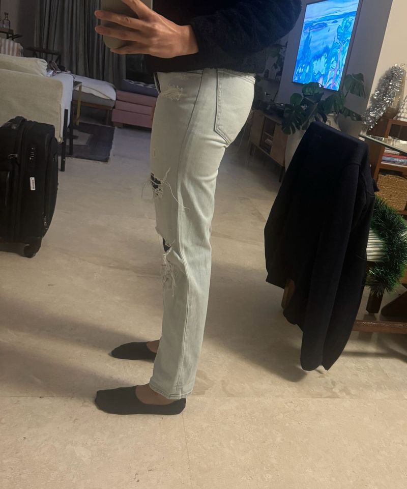 Ripped Light Wash Jeans