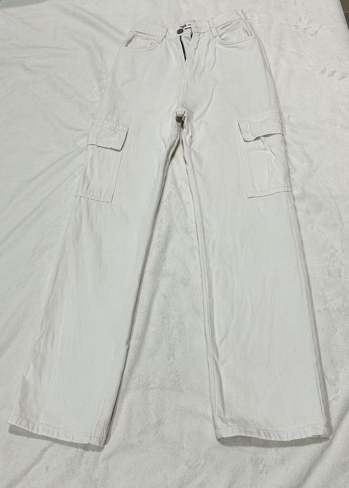 Zara White Cargo