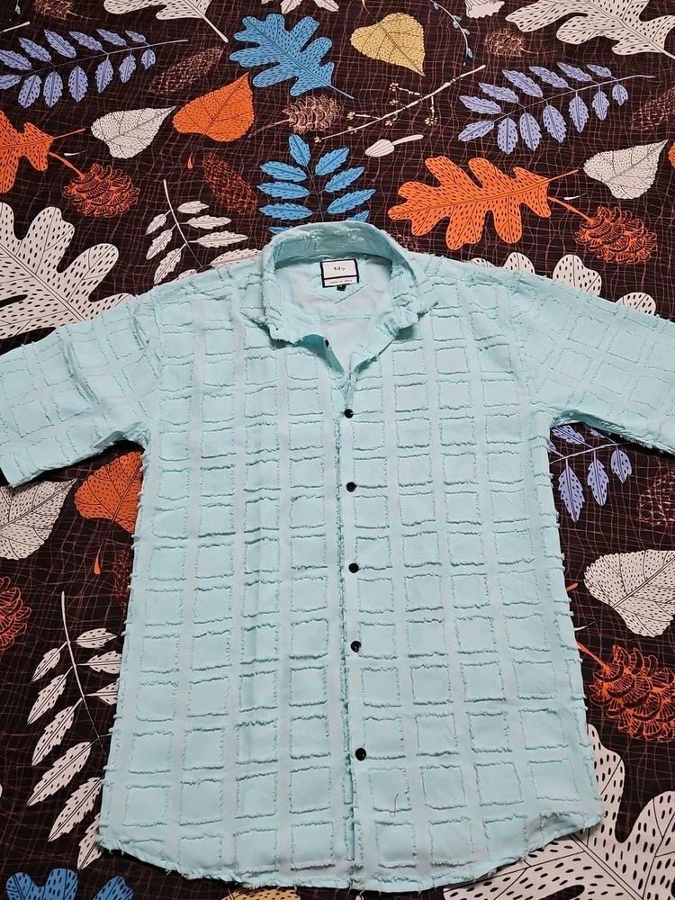 Cool Blue Patterned Shirt