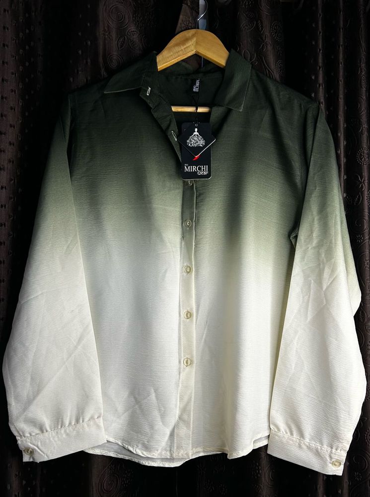 🗽Mirchi Ombre Button-Down Shirt