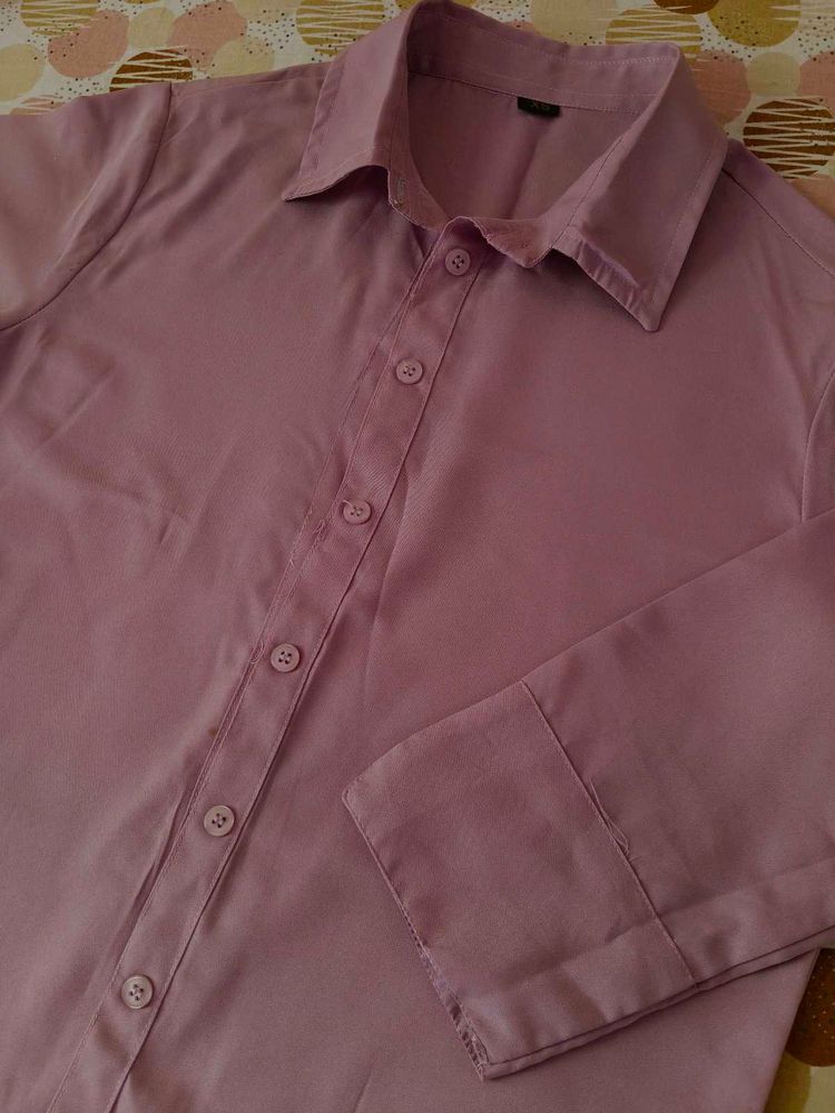 Dust Rose Formal Shirt For Women