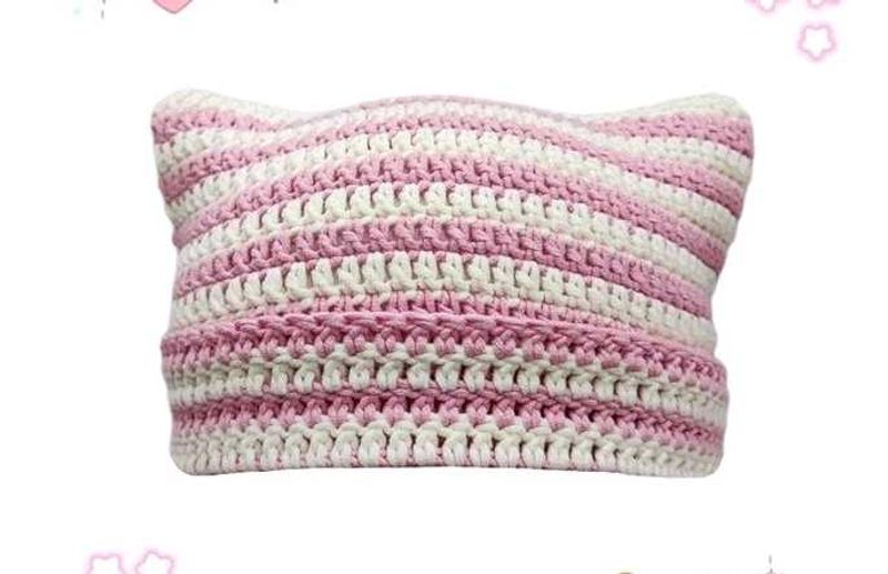 Crochet Cat Ear Beanie