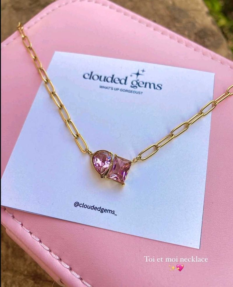 &#39;Toi et Moi&#39;  Antiturnish Necklace