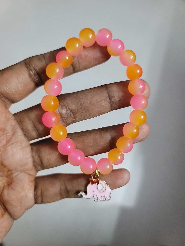 Beads Bracelet With Elephant Charm
